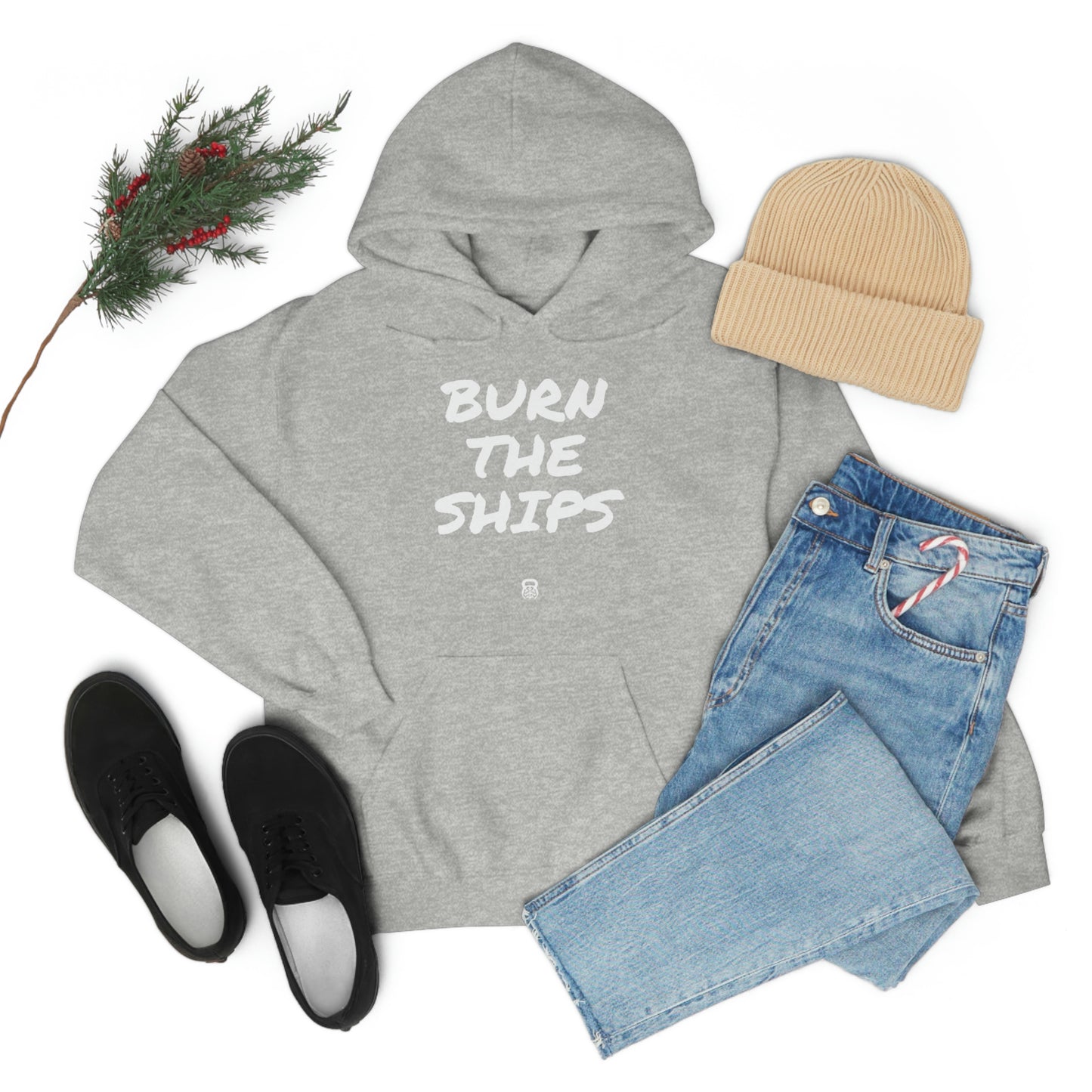 "Burn The Ships" IDology Unisex Heavy Blend™ Hooded Sweatshirt